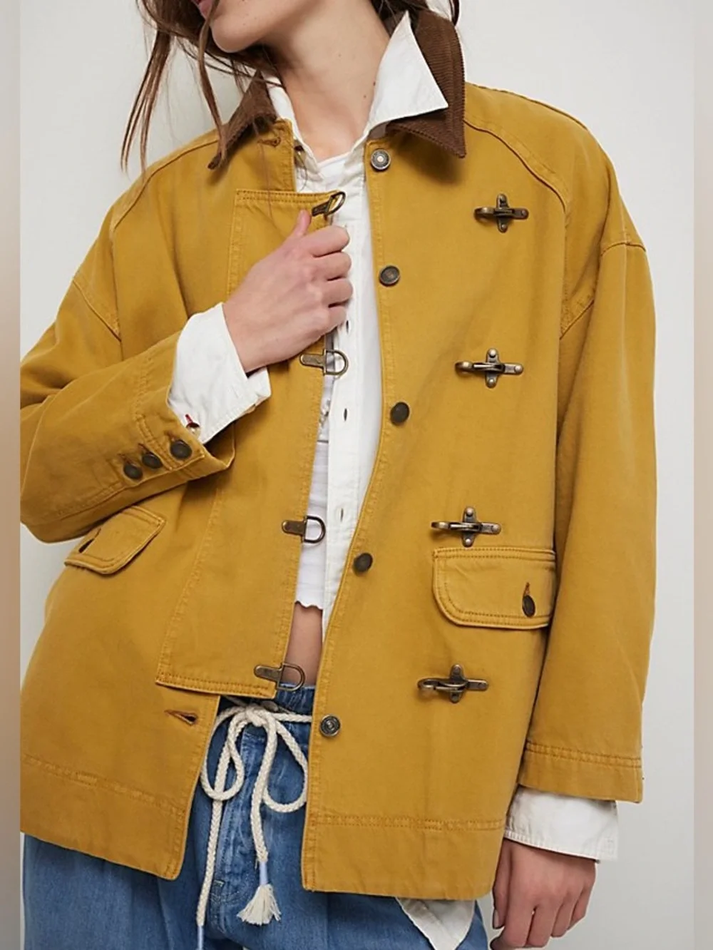 NWOT Free People We The Free Denim Barn Coat Size Medium - Picture 1 of 15